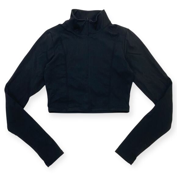 PrettyLittleThing Women’s 4 Black Active Pullover Cropped Jacket - Picture 1 of 7